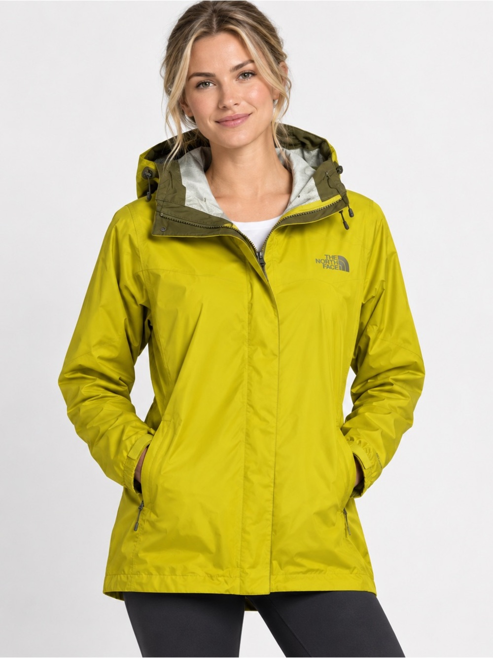 The NorthFace Venture Waterproof Rain Jacket, Yellow, Style A57Y
